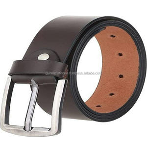 Ceinture décontractée en cuir de vachette naturelle marron vintage monocouche en cuir de première qualité pour hommes boucle ardillon en laiton massif fabricant de gros - Product Image 3