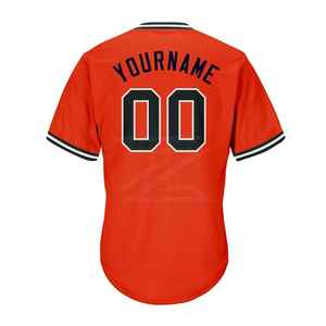 Maillot de baseball à manches courtes col en V respirant et à séchage rapide de haute qualité fabriqué en usine, imprimé uni, 100% polyester, antibactérien - Product Image 2