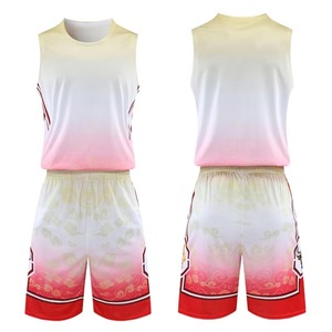 Ensemble d'uniformes de basketball personnalisés blancs et bleu clair pour hommes, maillot et short de basketball vierges par sublimation, kit de sport respirant pour équipe - Product Image 4