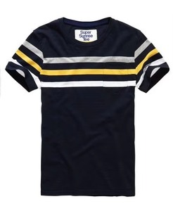 T-shirt à manches courtes pour homme 100% coton avec impression numérique Coupe classique Décontracté - Product Image 1