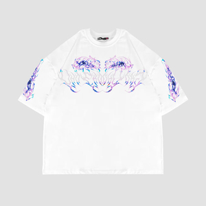 T-shirt en coton noir surdimensionné pour homme, style streetwear, avec impression personnalisée, manches courtes, col rond, t-shirt en coton pour homme, coupe classique - Product Image 3