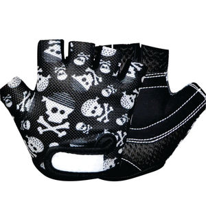 Gants de cyclisme mi-doigts bleus avec rembourrage noir sur la paume, maille respirante, unisexe, pour l'été - Product Image 4