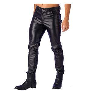 Pantalon en similicuir pour femme, style décontracté, coupe skinny, taille haute, confortable, tendance moderne - Product Image 3