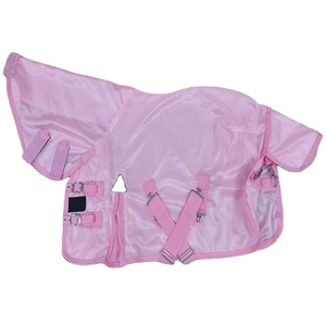 Summer MASH Tapis de cheval rose en tissu avec gousset de tour de ventre pour les soins des chevaux - Product Image 1