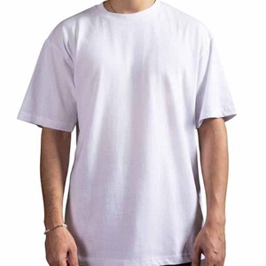 เสื้อยืดคอกลมแขนสั้นผู้ชาย สีขาว ทรงปกติ ผ้าเจอร์ซีย์คอตตอน 100% สีพื้นลำลอง พิมพ์โลโก้ด้านหน้า ระบายอากาศได้ดี ไซส์ใหญ่ - Product Image 4