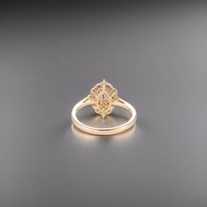 Bague en argent sterling 925 plaqué or 14 carats avec saphir bleu certifié IGI, ornée de pierres marquises, bijoux faits à la main pour femme, idéale pour les soirées - Product Image 3