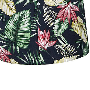 เสื้อเชิ้ตผู้ชายลายดอกไม้หรูหรา ลายพฤกษศาสตร์ เสื้อเชิ้ตลำลองฤดูร้อน ผ้าพรีเมียม ผลิตจากโรงงาน - Product Image 4