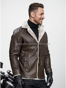 Abrigo de piel de oveja genuina para hombre, forro de piel de oveja sherpa, forro de piel de zorro, alta calidad, talla grande, blazer largo, cálido para invierno - Product Image 4