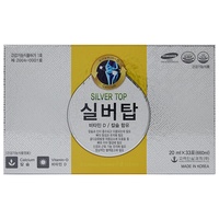 SILVERTOP Boisson en Sachet Calcium Vitamine D 20ml X 33 Sachets Boisson Coréenne Santé 1 Sachet par Jour pour Adultes