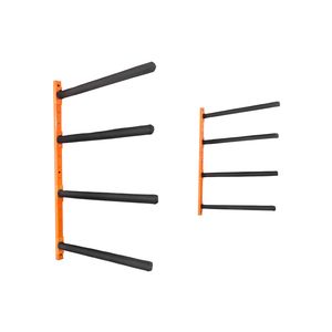 Moderno Porta Kayak da Parete a 4 Posti, Supporti Regolabili per Canoe e Paddle Board, Ganci per Stoccaggio Kayak a Muro - Product Image 1