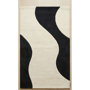 Alfombra de Pelo Largo Abstracta Hecha a Mano de Buena Calidad, Alfombra Decorativa Elegante para el Hogar, Ecológica y Apta para Mascotas - Product Image 1
