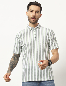 Camiseta Polo Lisa Informal a la Moda, Camiseta Polo OEM para Hombre, Camiseta Polo a Rayas de Manga Corta de Polialgodón para Golf - Product Image 2
