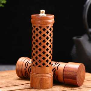 Hand-Made Sandalwood Incense <b>Burner</b> With Lattice Design Aromatic Diffuser All-Season Use Home Fragrance Diffuser Incense Holder - Product Image 3