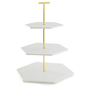 Assiette à gâteau festonnée, support à gâteau rond en forme de fleur, finition noire brillante, lavage à la main uniquement - Product Image 6