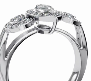 Colgante de Diamantes de 0.274 Quilates, 21 Piedras, Oro Amarillo, Rosa o Blanco de 9k, 14k o 18k, Joyería Fina Auténtica, Collar Minimalista para Boda, Regalo - Product Image 6