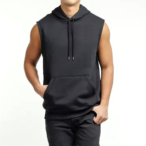 Hoodies de sport respirants streetwear bleus pour hommes, grandes tailles, sans manches, pour l'été - Product Image 4