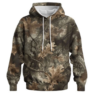 Sweat-shirt à capuche camouflage pour homme, coupe classique, en polyester tricoté, vêtements décontractés pour l'extérieur, style automne - Product Image 4