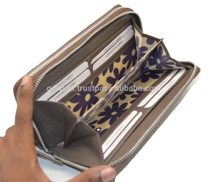 <b>Long</b> Zipper <b>Wallet</b> PU Material Suede Lining Unisex Minimalist Style Durable Daily Use Brown Color - Product Image 6