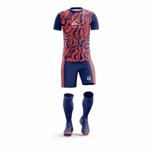 Maillots de foot personnalisés 100% polyester, manches courtes, shorts de foot, uniformes d'entraînement, uniformes de sport, OEM ODM - Product Image 4