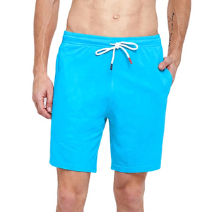 Pantalones Cortos Bermuda de Algodón Rosa para Hombre, Color Sólido, Cintura con Cordón, Casuales, de Longitud Media, con Bolsillos - Product Image 3