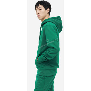 Sweat à capuche décontracté pour homme, léger, 100 % coton molletonné, coupe ample, avec poche kangourou, séchage rapide, respirant - Product Image 5