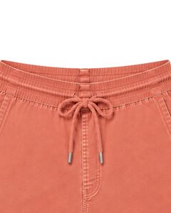 Shorts Bermuda décontractés pour hommes en corail pêche personnalisés, shorts de plage à cordon de serrage légers et décontractés en mélange de coton pour l'été - Product Image 5