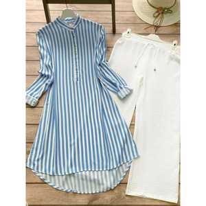 DISEÑADOR IMPRESIÓN DIGITAL TRABAJA KURTI CON PALAZZO SKY - Product Image 1