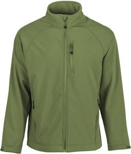 Veste polaire homme vert olive, entièrement zippée, col montant, imperméable, respirante, légère, décontractée, pour l'extérieur, saison automne, coupe classique - Product Image 1