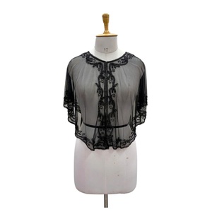 Sequissential 2026 High Quality Embellished Rhinestone Beaded Mesh Breathable Cape <b>Shawl</b> <b>Women</b> Vintage Party Fashion Color - Product Image 1