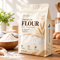 Sacs d'emballage personnalisés pour farine de maïs, sacs en plastique pour la pâtisserie, le pain, les céréales, le riz, la farine, 250g, 500g, 1kg