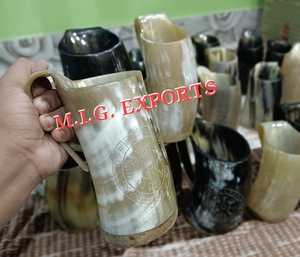 Jarra de Cuerno Natural Vikinga para Beber - Diseño Vintage Ecológico, Ligero y Desechable para Regalos Empresariales, Fiestas de Vino y Cerveza - Product Image 5