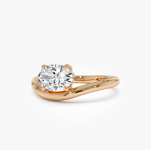 14KT Rose Gold Lab Grown <b>Diamond</b> Halo <b>Ring</b> Elegant Bridal Engagement Fine Jewelry Manufacturer - Product Image 3