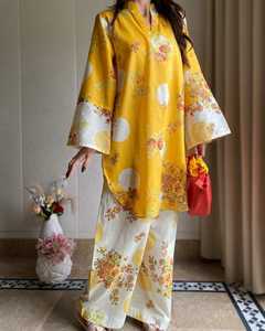 Tenue de Jardin Imprimée Tendance pour Femme – Ensemble 2 Pièces Quotidien – Vêtements Indiens et Pakistanais – Couleurs et Tailles Personnalisables - Product Image 2