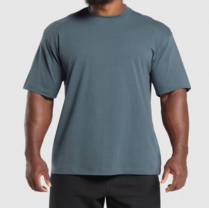 100% Cotton Heavy <b>Weight</b> Loose Casual <b>Blank</b> ODM T-Shirt High-End Embroidery Silk Screen Printing Solid Pattern Short Sleeve - Product Image 6