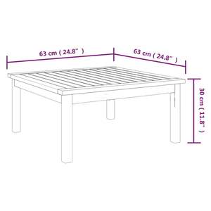 Table de salon de jardin modulaire moyenne en bois d'acacia massif marron, tables modulaires d'extérieur - Product Image 5