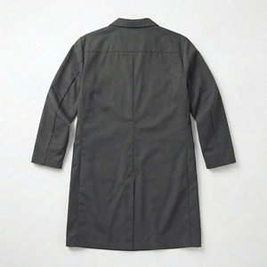 Blouse de laboratoire gris foncé |   Blouse médicale professionnelle à manches longues |   Veste de travail de laboratoire unisexe |   Fabricant OEM personnalisé - Product Image 2