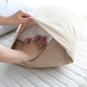 Taie d'oreiller 100% coton de fabrication japonaise, tissu gris naturel à fronces avec échantillon gratuit, ensembles de draps et de taies d'oreiller de 42cm * 68cm - Product Image 5