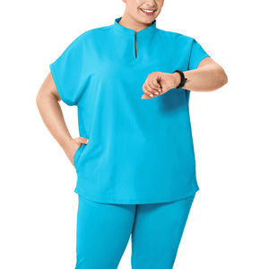 Wholesale Manufacturer Custom Logo Women Nurse Scrub Suits One Pocket Hospital Uniform <b>Sets</b> Needle Detection - Product Image 1
