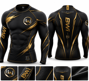 Maillot de bain Rash Guard à manches courtes pour homme, personnalisé, populaire, pour le Jiu-Jitsu et les arts martiaux, protection UPF50+, en polyester écologique, antibactérien et à séchage rapide - Product Image 1