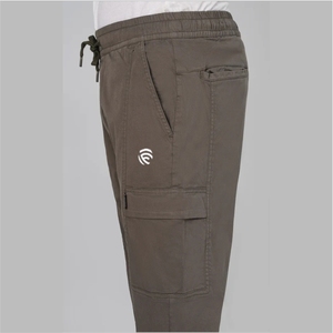 กางเกงคาร์โก้ทรงสลิมฟิตสีเขียวมะกอกสำหรับผู้ชาย - Product Image 3