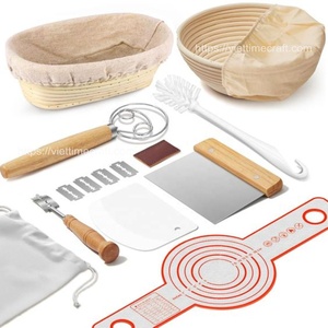 Paniers à pain écologiques faits à la main Bannetrons ovales avec doublures en lin Kit de fabrication de pain Carton emballé en gros Vietnam - Product Image 2