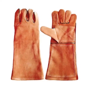 Gants en cuir de vachette haute performance avec paume fendue, protection industrielle des mains et des bras pour soudeurs - Product Image 6