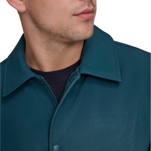 Men's Teal Bomber Jacket Windproof Zipper Closure Casual Turn-down Collar Regular Fit Polyester Shell Autumn Wear - Product Image 6