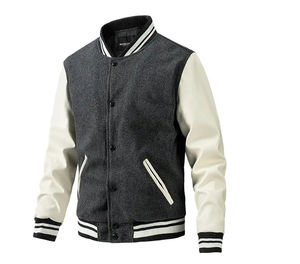 Chaqueta Varsity de Béisbol Personalizada para Hombre, Chaqueta Bomber con Bordado de Anime y Patrón de Camuflaje, Chaqueta Varsity Larga con Letras - Product Image 3