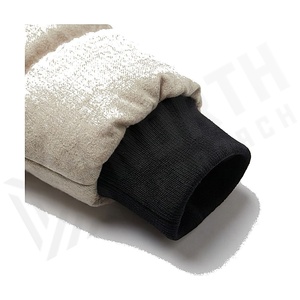 Hooded Quilted Waterproof <b>Bubble</b> Jacket Black Full Sleeve Winter Windproof Cotton Shell Knitted Fabric Polyester Filling Stand - Product Image 6