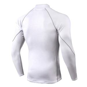 2022 Logo personnalisé Sublimation 100% Polyester col haut couche de Base et peau moulante Fitness vêtements hommes vente en gros chemises de Compression - Product Image 6