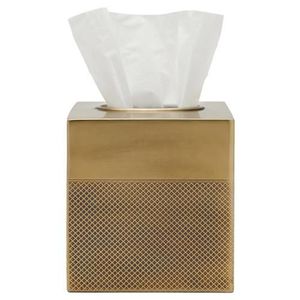 Porte-boîte à mouchoirs élégant en métal de designer avec base antidérapante pour la maison, le bureau et la table de restaurant - Product Image 1