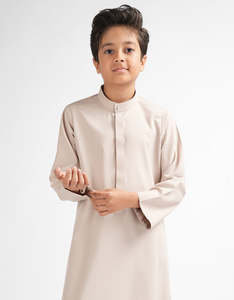 Vêtements islamiques musulmans, tenue traditionnelle arabe, thobe, tenue de prière pour enfants à manches longues, vêtements du Moyen-Orient, thawb élégant - Product Image 4