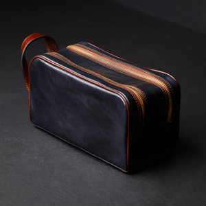 Custom Genuine Leather Toiletry Bag Luxury Dopp <b>Kit</b> Mens <b>Shaving</b> Bag Travel Organizer Wash Bag Manufacturer US TYG-0108 - Product Image 3