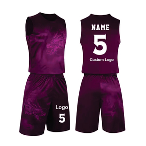 Full Customize Reversible <b>Basket</b> Ball Kids Singlets Vests Kit Set Shirt American Design Logo Uniforms Basketball Jerseys - Product Image 1